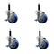 Service Caster 3.5'' Blue Poly Swivel 3/4'' Expanding Stem Caster Set with Brake, 4PK SCC-EX20S3514-PPUB-BLUE-TLB-34-4 - alternate 1